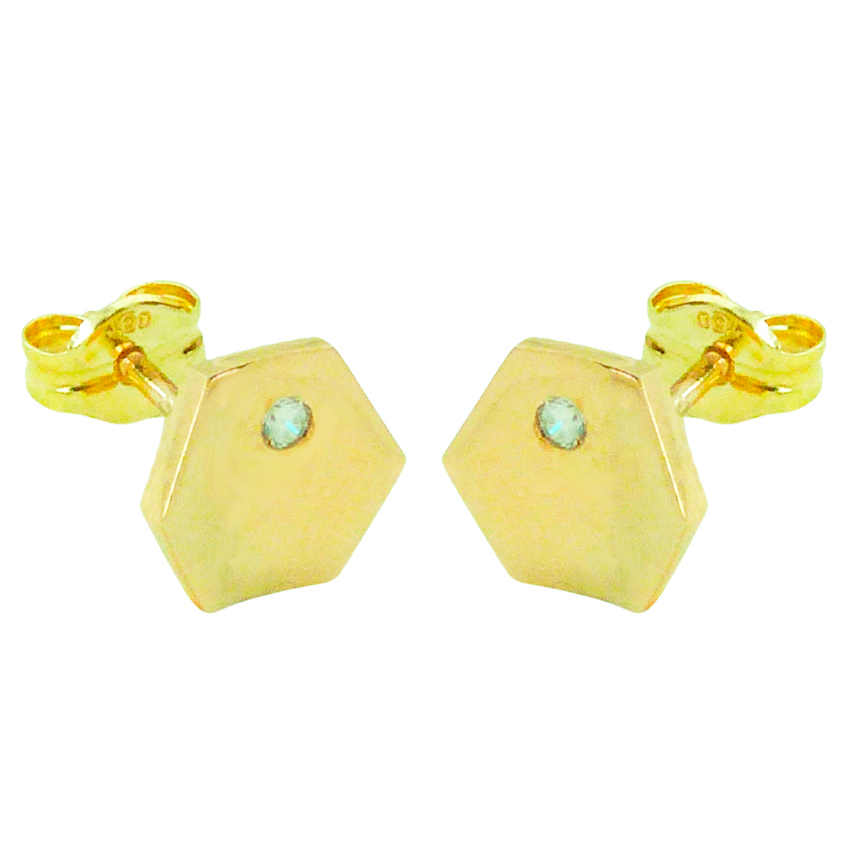 PEND.HEXAGONO PIEDRA 8MM PRESION OA