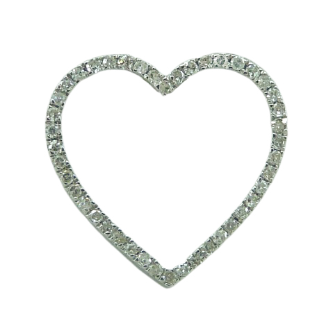 COLGANTE CORAZÓN 15x13MM 44 BRILLANTES 0.14 H-SI