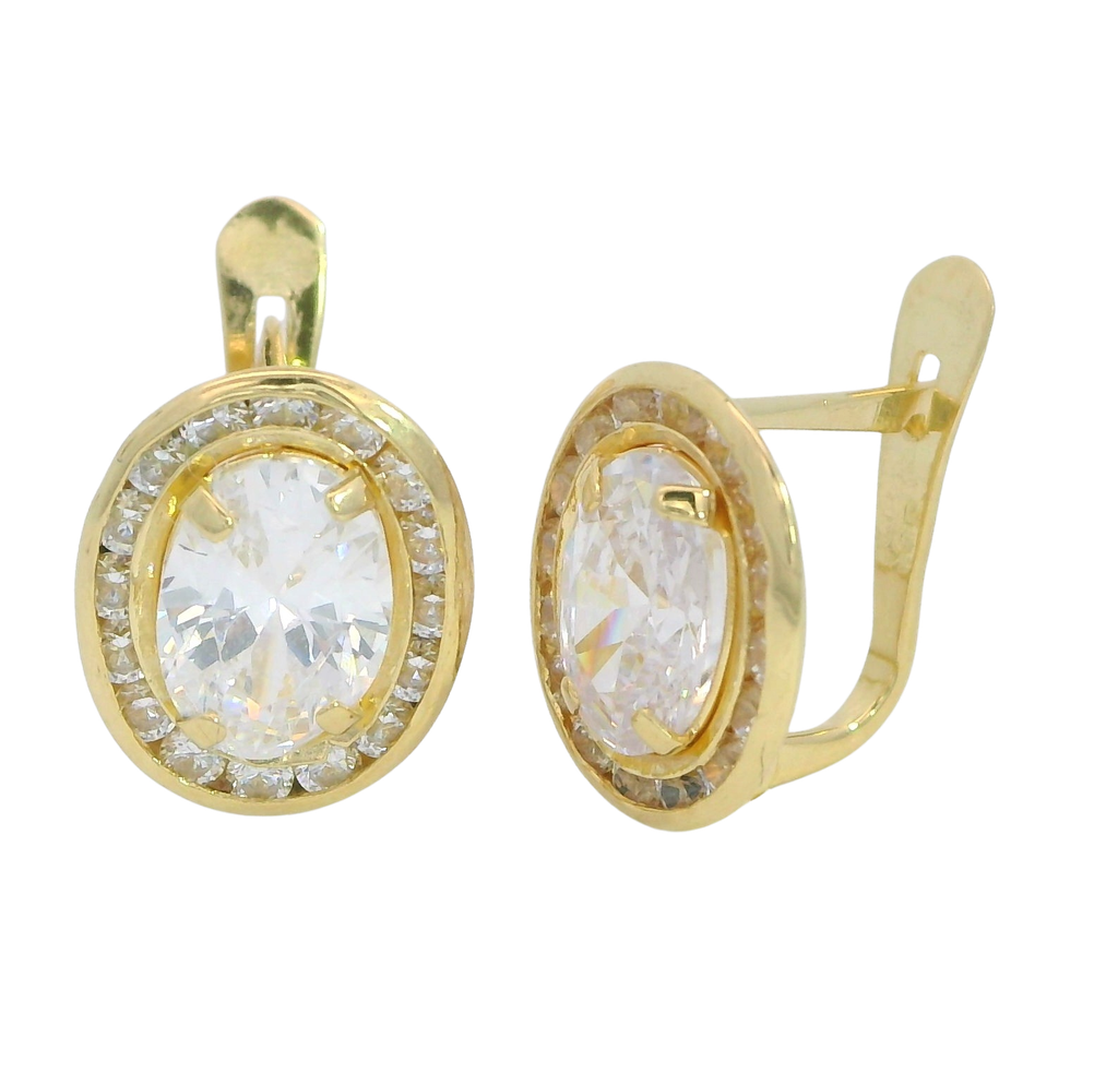 PENDIENTES ORLA CIRCONITA  DE 7x5MM. CATALAN