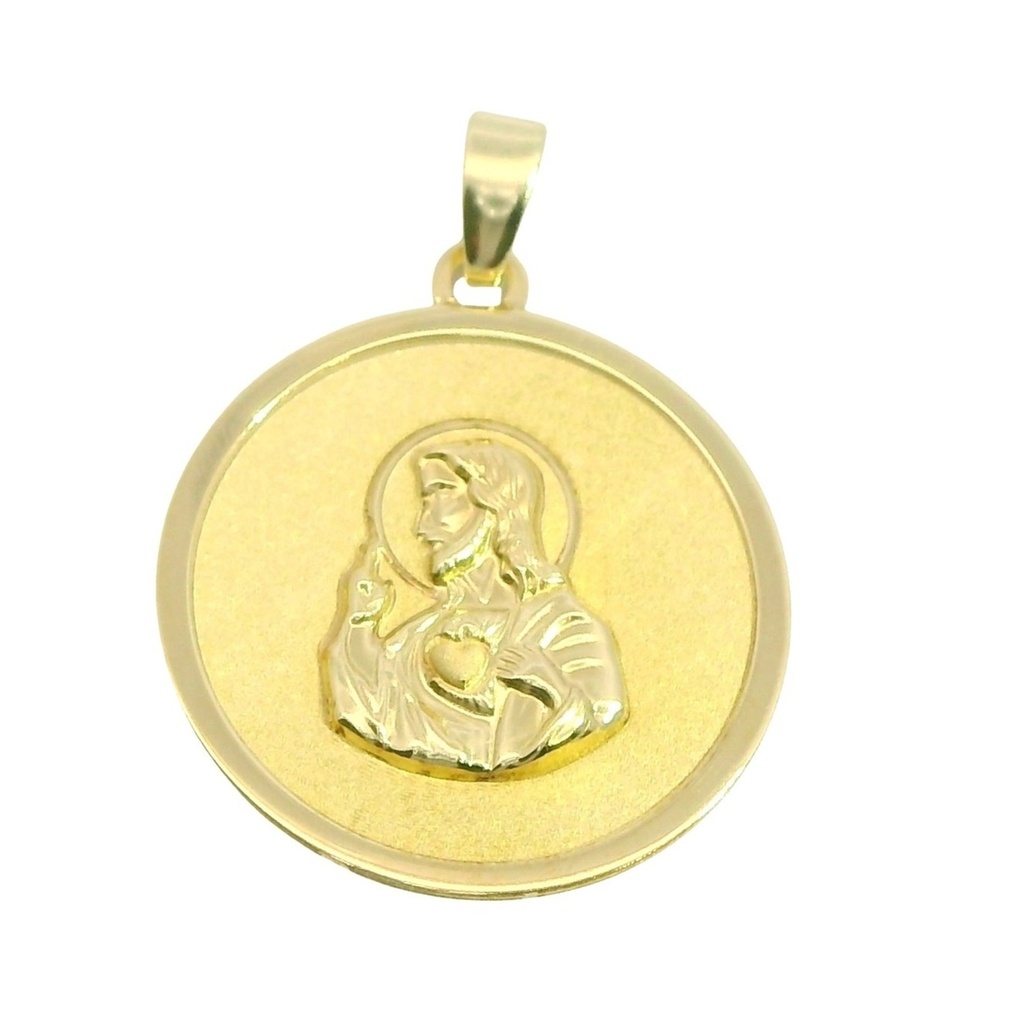 MEDALLA  REDONDA SAGRADO CORAZON DE JESUS.15 MM.