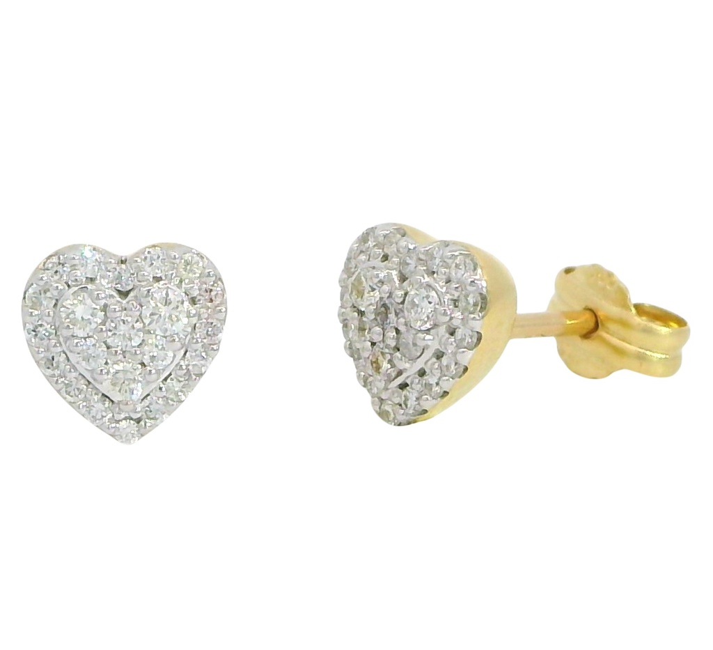 PENDIENTES BRILLANTES Di 36 RD 0.140 DI 2 RD SI H 0.02 CT DI 6 RD SI H 0.05 CT.0.21 CT TW