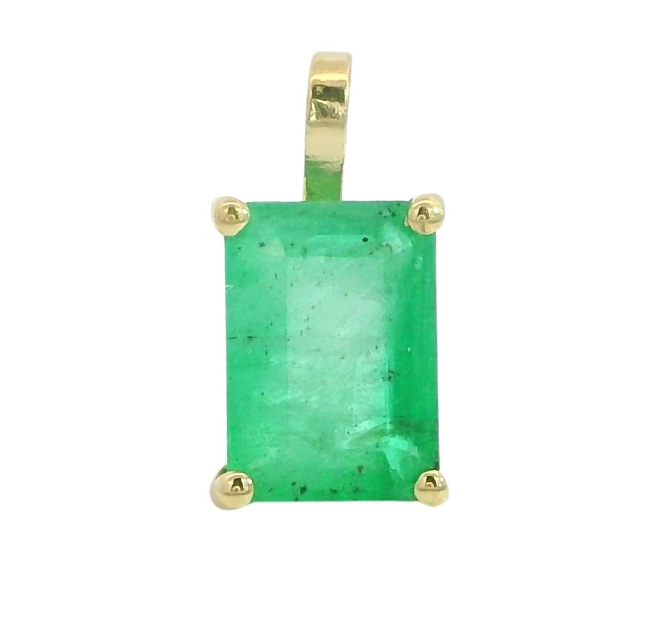 COLGANTE ESMERALDA 7x5MM.