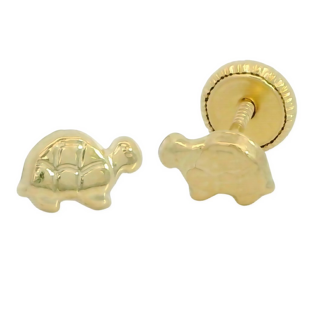 PENDIENTES PRIMERA POSTURA TORTUGAS, 4.5MM TORNILLO