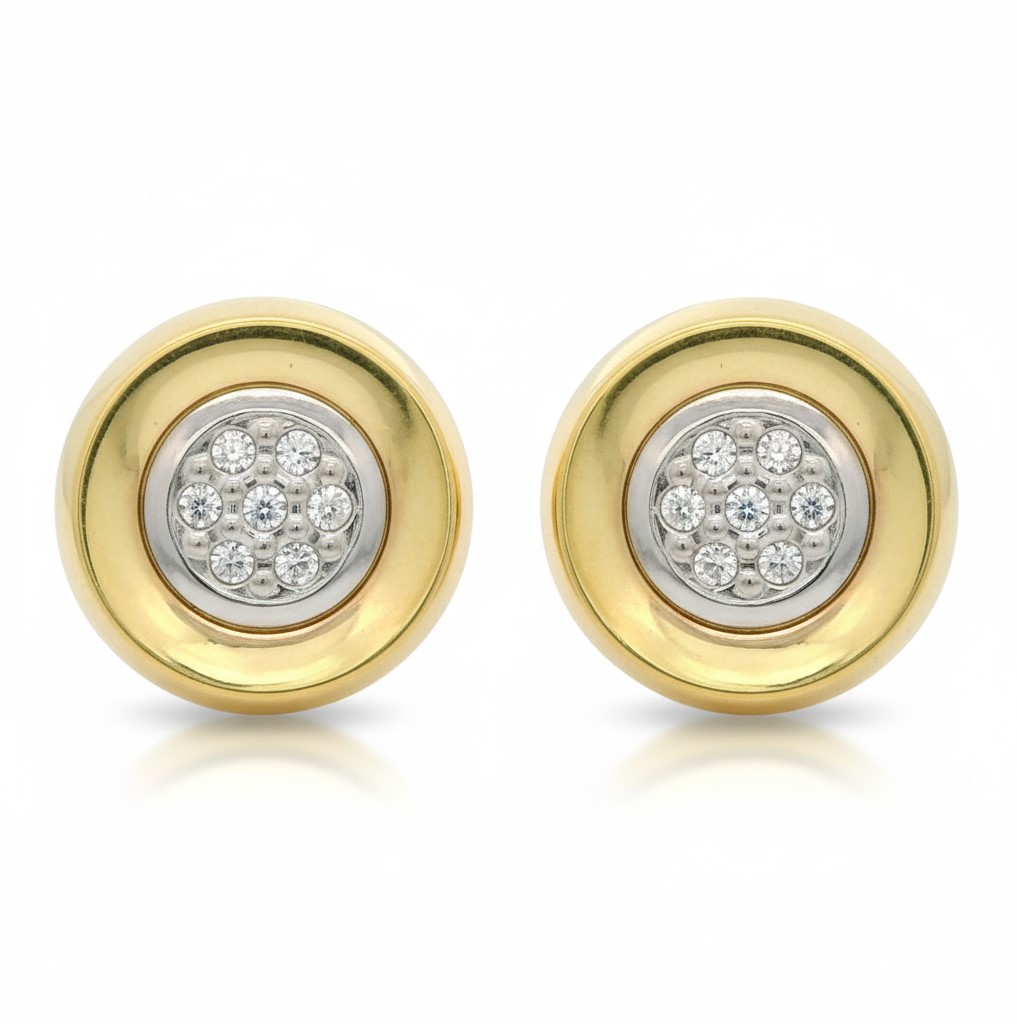 PEND.REDONDO CIRCONITA BICOLOR 10MM PRESION