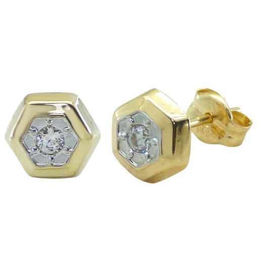 [5446] PEND.HEXAGONO BICOLOR 5MM PRESION OA