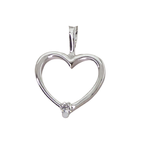 [B4114/0.02] COLGANTE CORAZÓN 10x9MM BRILLANTE DE 0.02 CT H-SI.