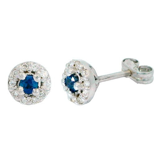 [B4157Z] PENDIENTES CUAJO 2.5MM 20 BRILLANTES  1MM H-SI 0.10 CT