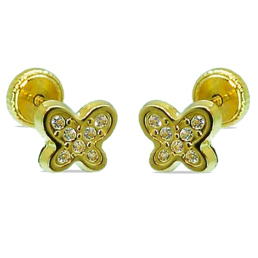 [3083] PENDIENTES MARIPOSA MICROENGASTE,6MM