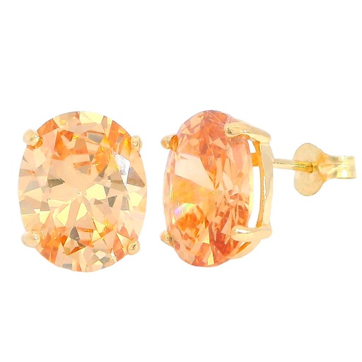 [5046CH] PENDIENTES OVAL 10x8MM CHAMPAGNE PRESION