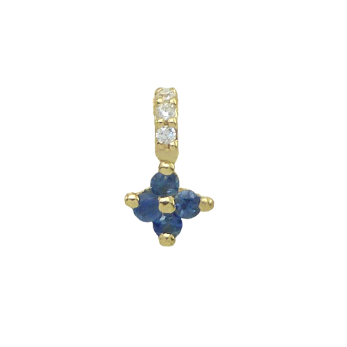 [B4166/CZ] COLGANTE CUAJO NANO ZAFIROS DE  1.5MM Y BRILLANTES 1MM H-SI 0.02CT TW