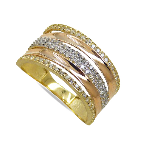 [4746] SORTIJA PIEDRAS TRICOLOR