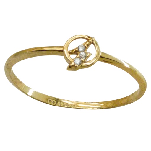 [5029] SORTIJA RAYO PIEDRAS FUNDIDA