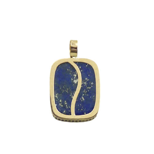 [5385/C] COLGANTE LAPISLAZULI ANTIC  10x8MM