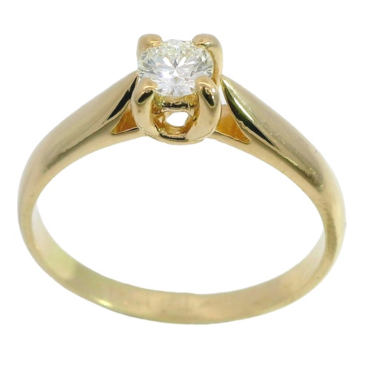 [B4184A/11] SOLITARIO ORO AMARILLO BRILLANTE  3.00MM VS-H 0.11 CT