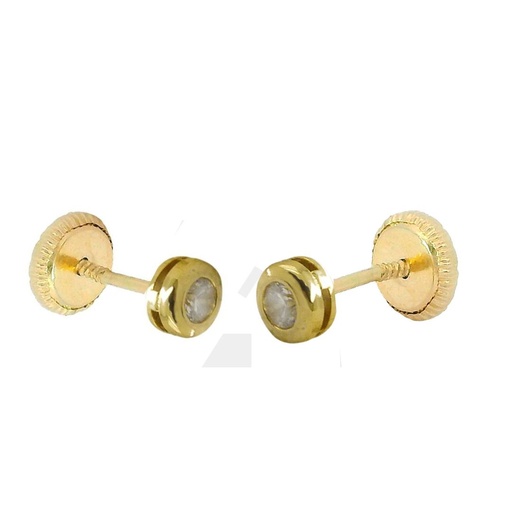 [1671] PENDIENTES CHATON PIEDRA 2.5MM.ROSCA