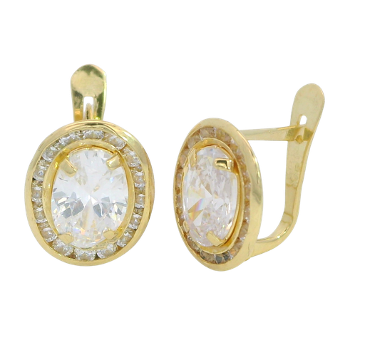 [5933] PENDIENTES ORLA CIRCONITA  DE 7x5MM. CATALAN