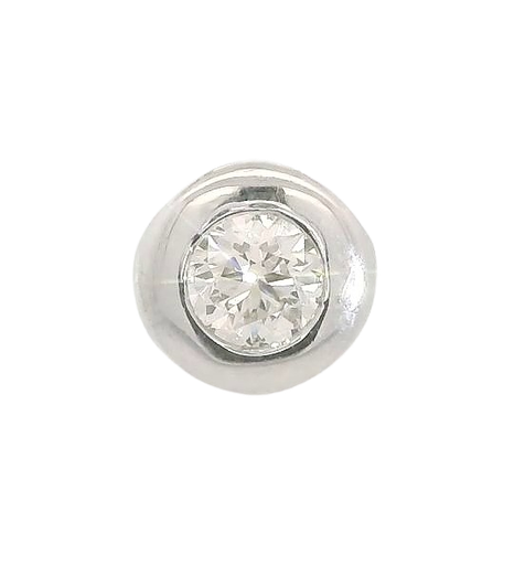 [B4121/C/0.25] COLGANTE CHATON FUNDICION ORO BLANCO 7MM.BRILLANTE H-SI 1 . 0.25 CT.