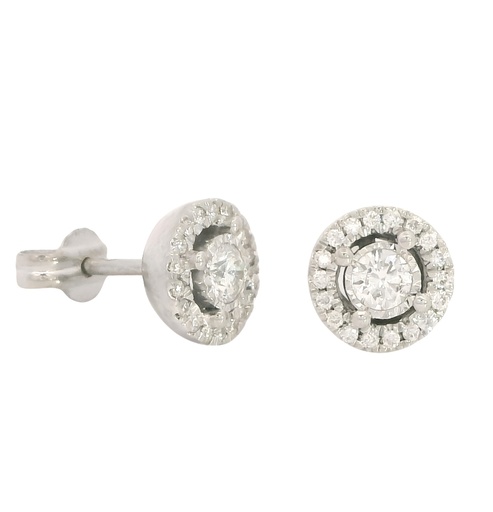 [B4216/0.30B] PENDIENTES BRILLANTES Di 36 RD 0.1 DI 2 RD SI H 0.20 CT.0.30 CT TW