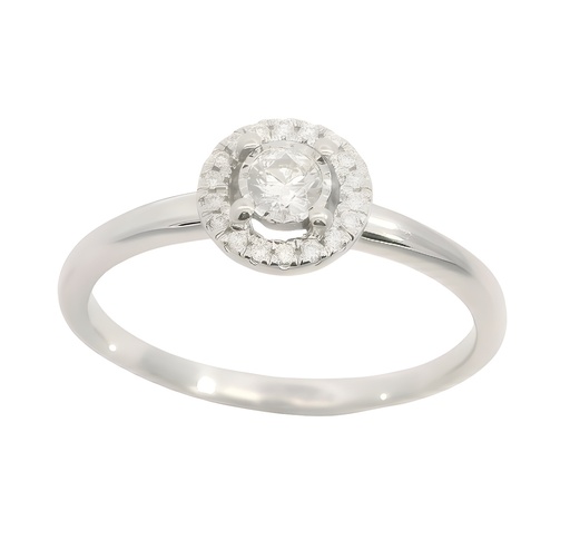 [B4216S/0.15] SORTIJA  BRILLANTES DI 1RD 0.10 CT 18RD 0.05. 0.15 CT TW