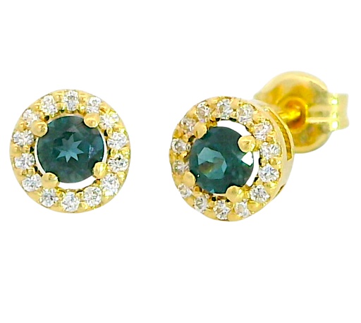 [5959L] PENDIENTE CUAJO 5MM.LONDON DE 3MM Y CIRCONITAS.