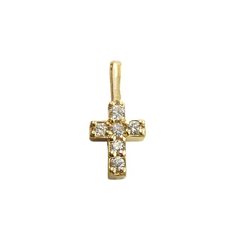 [B4164/0.06] CRUZ 10MM 6 BRILLANTES 0.06 CT TW H-SI