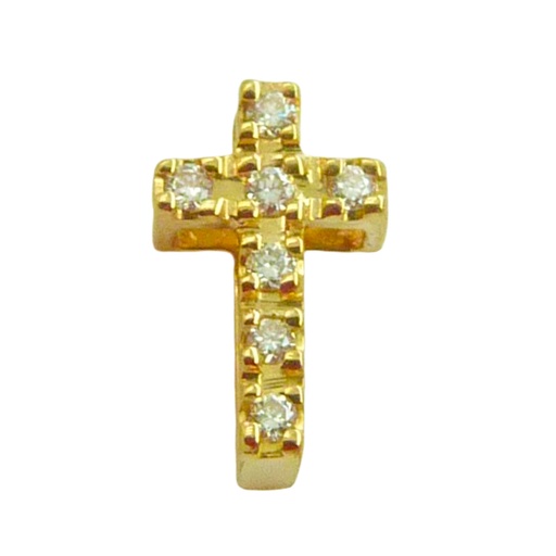 [B4149/0.04] CRUZ 10x6MM 7 BRILLANTES 0.04 CT TW H-SI