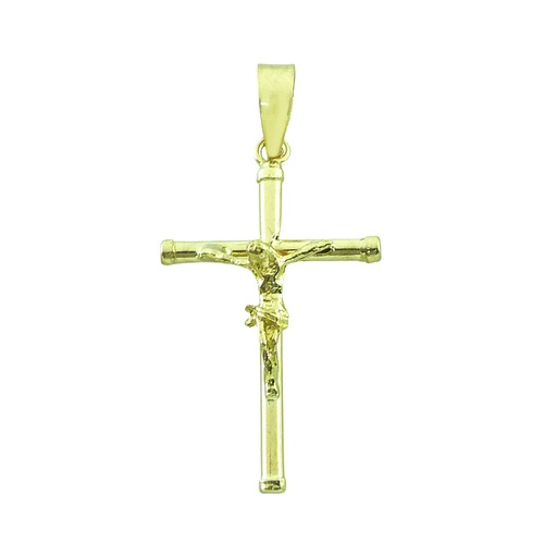 [1281] CRUZ TUBO CON CRISTO 21*13*1.5MM CON TAPON