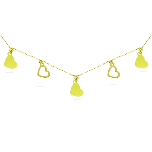 [4604] GARGANTILLA 2 CORZONES CALADOS Y TRES LISOS DE 6MM.