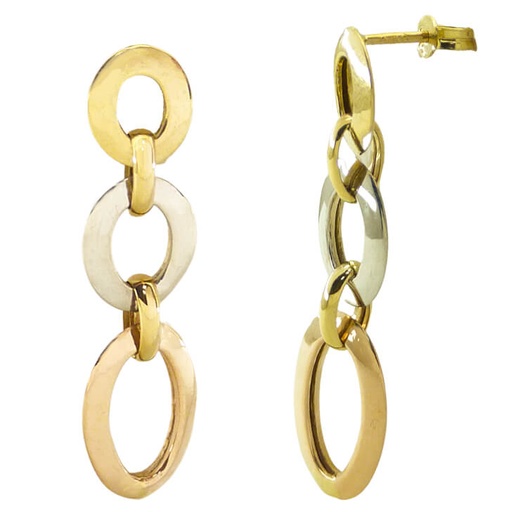 [5589] PEND.ESLABONES  TRICOLOR 30MM PRESION OA